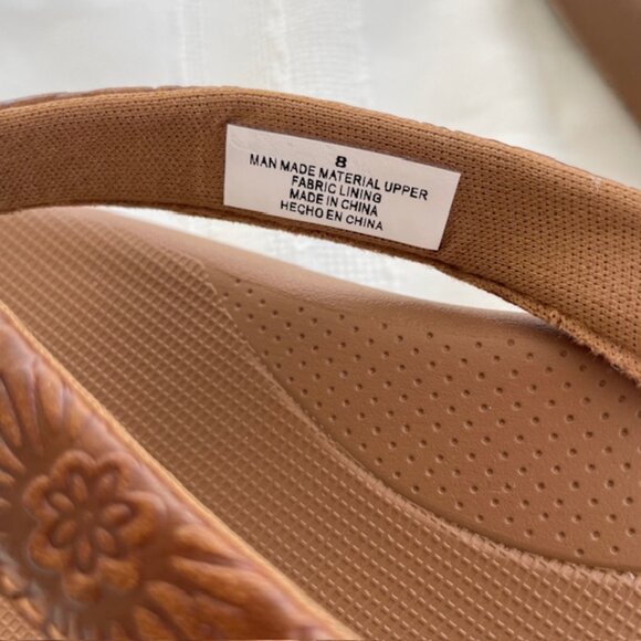 Women's FloJos Rosita Artisan Memory Foam Flip Flop Sandals, Size 8 - NEW - Picture 4 of 7